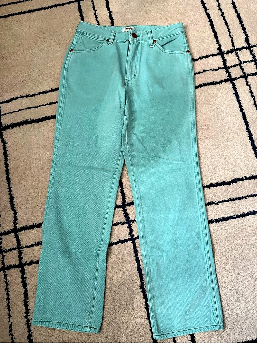 NWT Wrangler Wild West 603 High Rise Straight Sage Green Straight Leg Waist 25/2